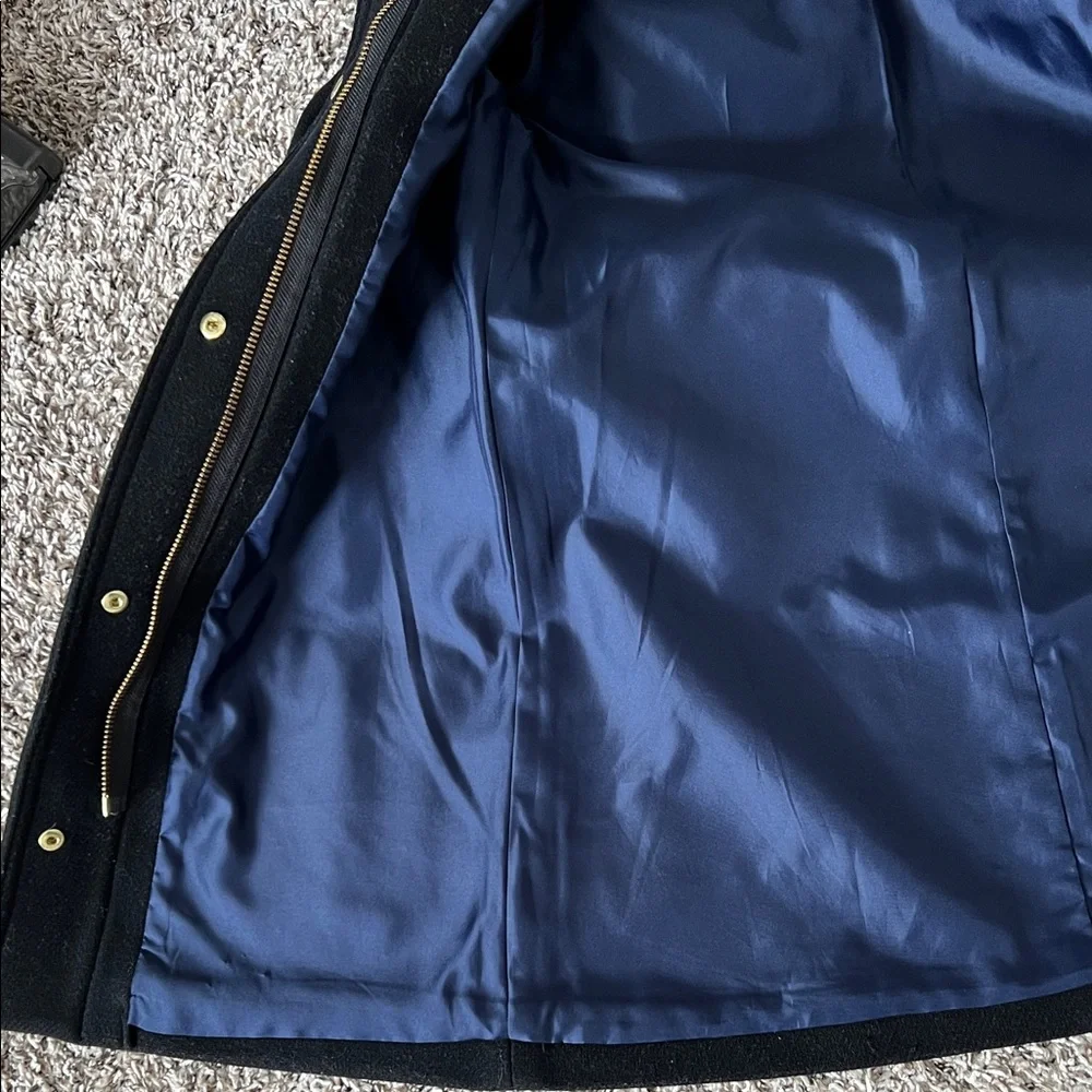 J. Crew Italian Stadium Cloth by Nello Gori Wool Parka Black Size 2 - Picture 7 of 8